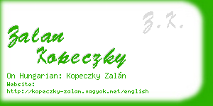 zalan kopeczky business card